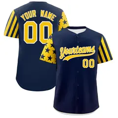Navy Gold American Flag Raglan Baseball Jersey 1