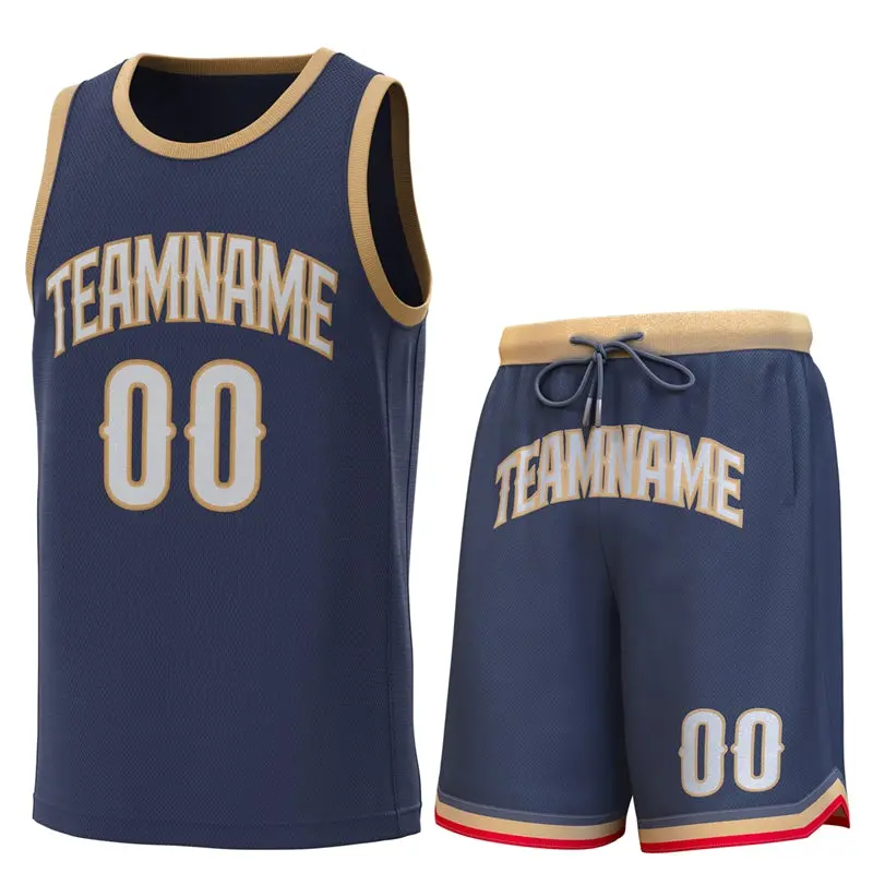 Navy Gold Classic Sets Basketball Jersey