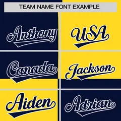 Navy Gold Color Block Varsity Letterman Jacket Hoodie 5