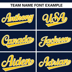 Navy Gold Flame Graffiti Authentic Baseball Jersey 3