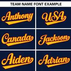 Navy Gold Full Button Authentic Baseball Jersey 3