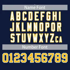 Navy Gold Full Button Classic Authentic Baseball Jersey 4