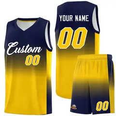 Navy Gold Gradient Basketball Jersey Sports Uniform 1