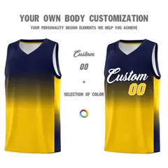 Navy Gold Gradient Basketball Jersey Sports Uniform 3