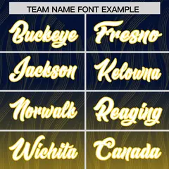 Navy Gold Gradient Outdoor Authentic Football Jersey 3