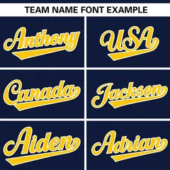 Navy Gold Gradient Ribbed Authentic Baseball Jersey 3