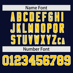 Navy Gold Gradient Side Design Authentic Baseball Jersey 4