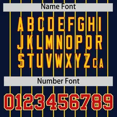 Navy Gold Gradient Stripe Fashion Sleeves Baseball Jersey 4