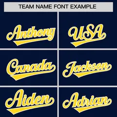 Navy Gold Grid Blur Pattern Baseball Jersey 3