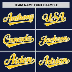 Navy Gold Horizontal Stripe Pullover Baseball Jersey 3