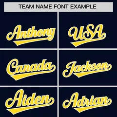 Navy Gold Leopard Graffiti Side Design Baseball Jersey 3
