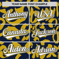 Navy Gold Leopard Graffiti Varsity Letterman Jacket 3