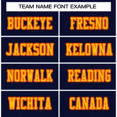 Navy Gold-Orange Classic Style Authentic Football Jersey 3
