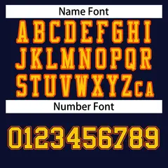 Navy Gold-Orange Classic Style Authentic Football Jersey 4