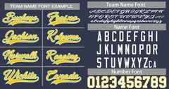 Navy Gold-Powder Blue Classic Authentic Baseball Jersey 3