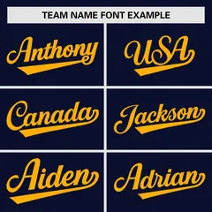 Navy Gold Raglan Sleeves Authentic Baseball Jersey 3
