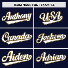 Navy Gold Raglan Sleeves Authentic Baseball Jersey 3