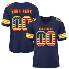Navy Gold-Red Classic Style Authentic Football Jersey 1