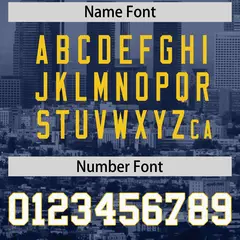 Navy Gold Reversible City Skyline Graffiti Baseball Jersey 6