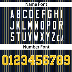 Navy Gold Stripe Authentic Pullover Baseball Jersey 4