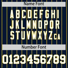 Navy Gold Stripe Raglan Sleeves Fashion Baseball Jersey 4
