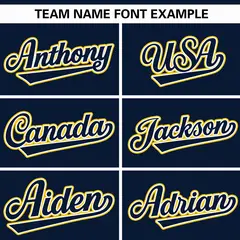 Navy Gold Thick Stripe Authentic Baseball Jersey 3