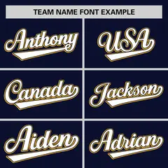 Navy Gold Thorns Ribbed Authentic Classic Baseball Jersey 3