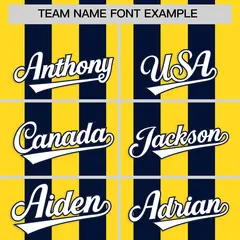 Navy Gold Vertical Stripes Performance Polo Shirt 3