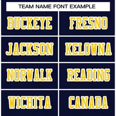 Navy Gold-White Classic Style Authentic Football Jersey 3