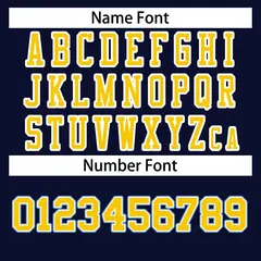 Navy Gold-White Classic Style Authentic Football Jersey 4