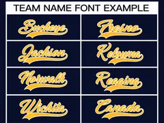 Navy Gold-White Classic Style Hockey Jersey 3