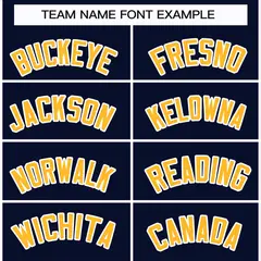 Navy Gold-White Classic Style Hockey Jersey 3