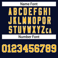 Navy Gold-White Classic Style Hockey Jersey 4
