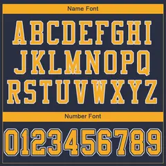 Navy Gold-White Classic Style Mesh Authentic Football Jersey 3