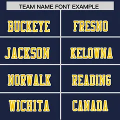 Navy Gold-White Color Block Raglan Sleeves Football Jersey 3