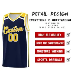 Navy Gold White Color Charge Series Basketball Jersey 2