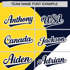 Navy Gold-White Half Heart Color Block Baseball Jersey 3