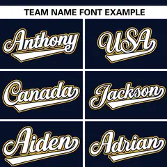 Navy Gold-White Raglan Sleeves Full-Zip Letterman Bomber Jacket 5