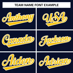 Navy Gold White Raglan Varsity Full-Snap Letterman Jacket 5