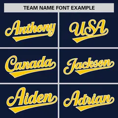 Navy Gold-White Stripe Raglan Two-Button Softball Jersey 3