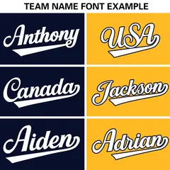 Navy Gold-White Two Tone Full-Snap Letterman Varsity Jacket 7