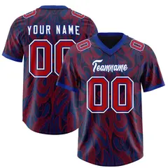 Navy Graffiti Pattern Authentic Football Jersey