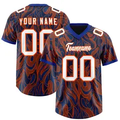 Navy Graffiti Pattern Authentic Football Jersey