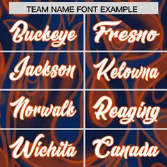 Navy Graffiti Pattern Authentic Football Jersey 3