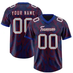 Navy Graffiti Pattern Authentic Football Jersey