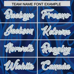 Navy Graffiti Pattern Authentic Football Jersey 3