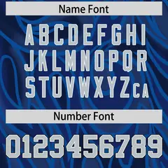Navy Graffiti Pattern Authentic Football Jersey 4