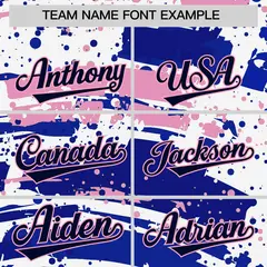 Navy Graffiti Pattern Varsity Full-Snap Letterman Baseball Jacket 3
