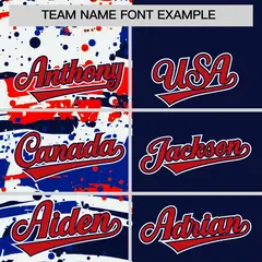 Navy Graffiti Pattern Varsity Full-Snap Letterman Baseball Jacket 3