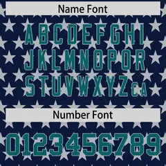 Navy Gray American Flag Graffiti Baseball Jersey 4